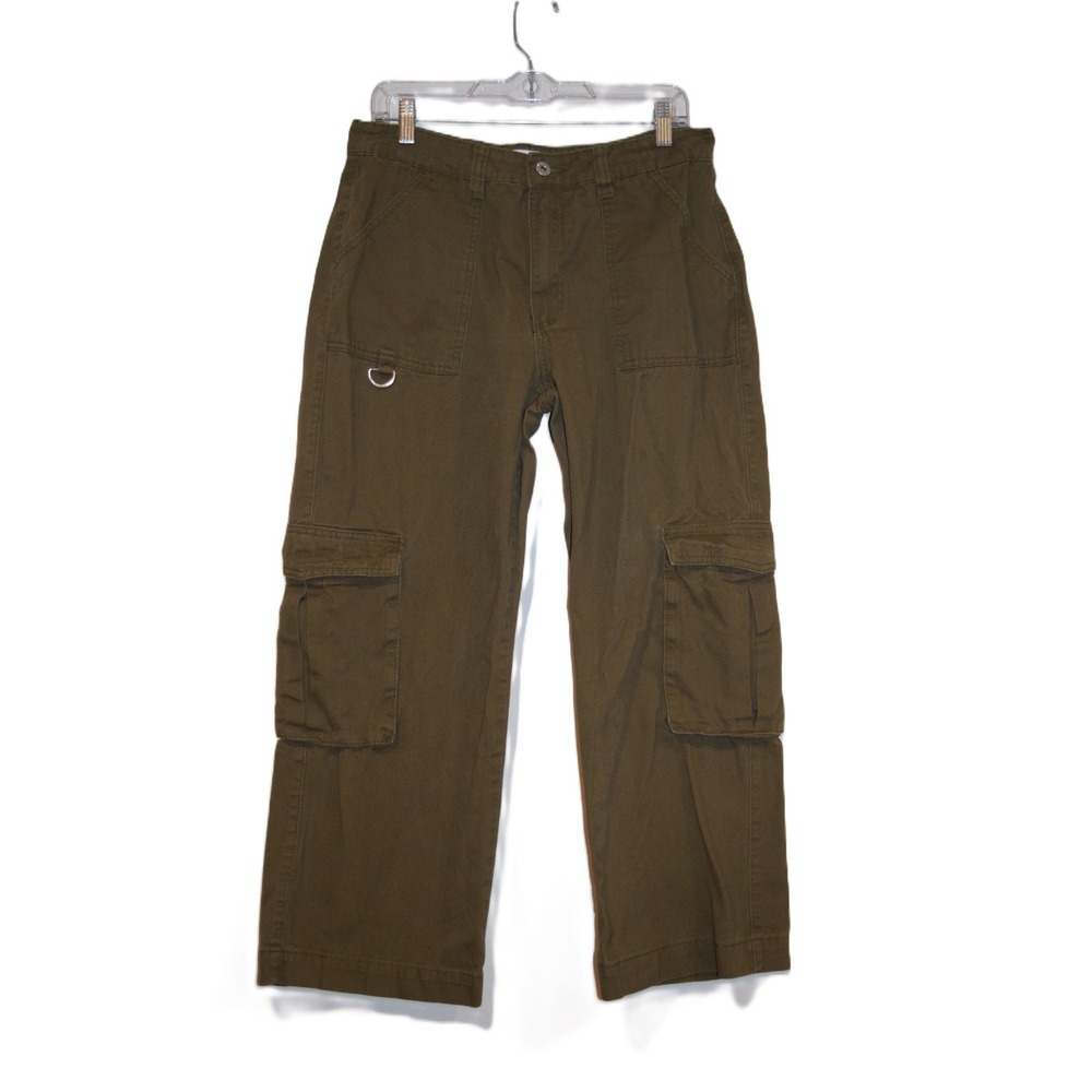 Simple Society Women‎ Olive Green Cargo Pants D Ring Detail Size 11/30 Y2K